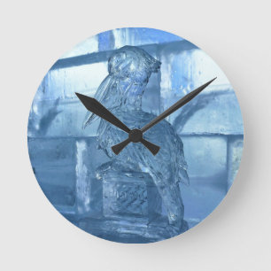 Horloge Ronde Pelican Ice Sculpture, Québec, Canada