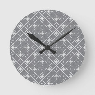 Horloge Ronde Pendentif croix géométrique