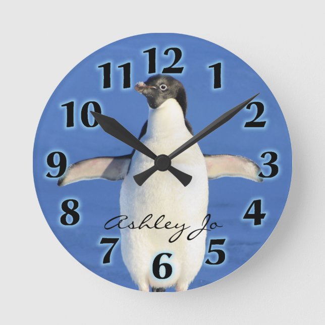 Horloge Ronde Penguin Wall Clock (Recto)