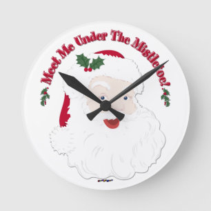 Horloge Ronde Père Noël Style vintage Me Rencontrez Sous Le Mist
