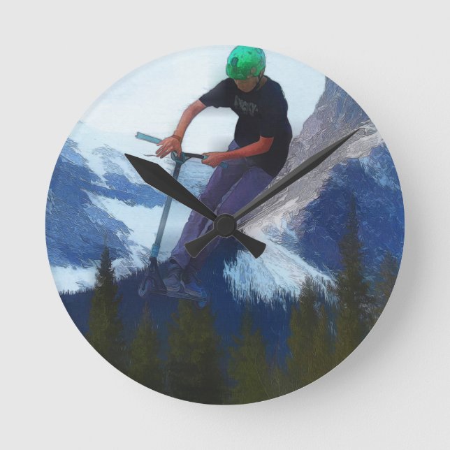 Horloge Ronde Performance de pointe - Scooter Boy (Recto)