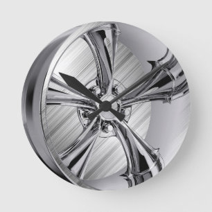 Horloge Ronde Périmètre Chrome