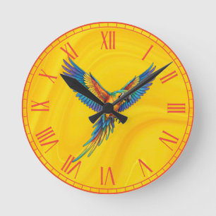 Horloge Ronde Perroquet