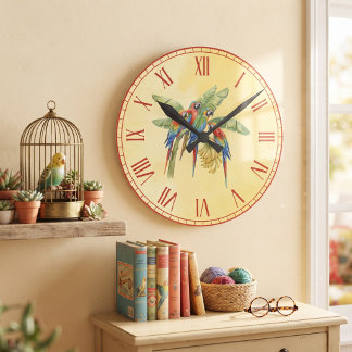 Horloge Ronde Perroquet