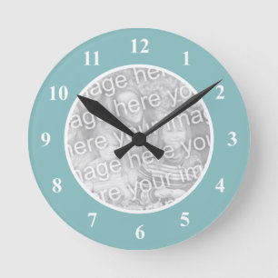 Horloge Ronde Personalized photo wall clock with your picture