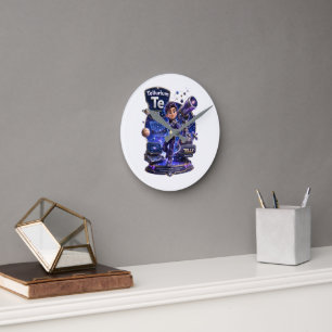 Horloge Ronde Personnage Tellurium de l'univers ATOMIVRA™