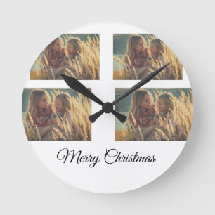 Horloge Ronde personnaliser ajouter votre photo noël personnalis