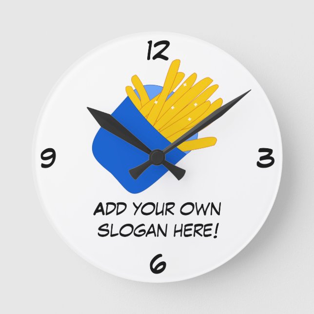 Horloge Ronde Personnaliser de ce graphique French Fries (Recto)