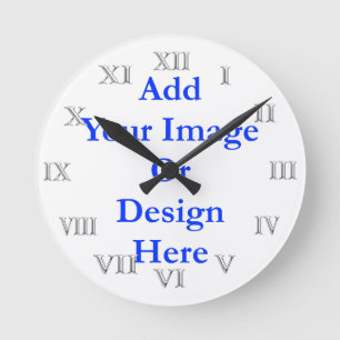 Horloge Ronde (Personnalisez) ajoutez votre contact. Argentez