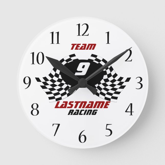 Horloge Ronde Personnalité de Racing Family (Recto)