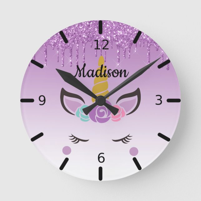 Horloge Ronde Personnalité du Floral Sleeping (Recto)