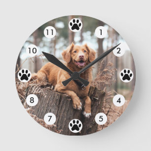 Horloge Ronde Pet Photo Wall Clock