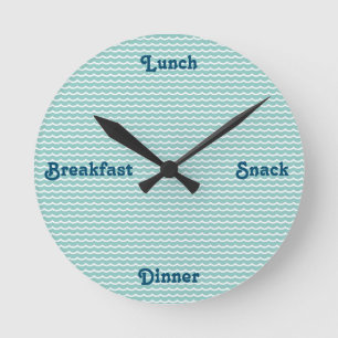 Horloge Ronde Petit Déjeuner Dîner Horaire