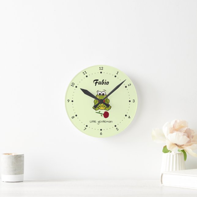 Horloge Ronde Petite grenouille (Maison)