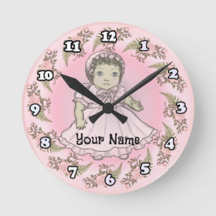 Horloge Ronde Petite poupée bébé