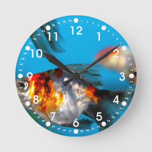 Horloge Ronde Petits poissons