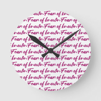 Horloge Ronde Peur du connu