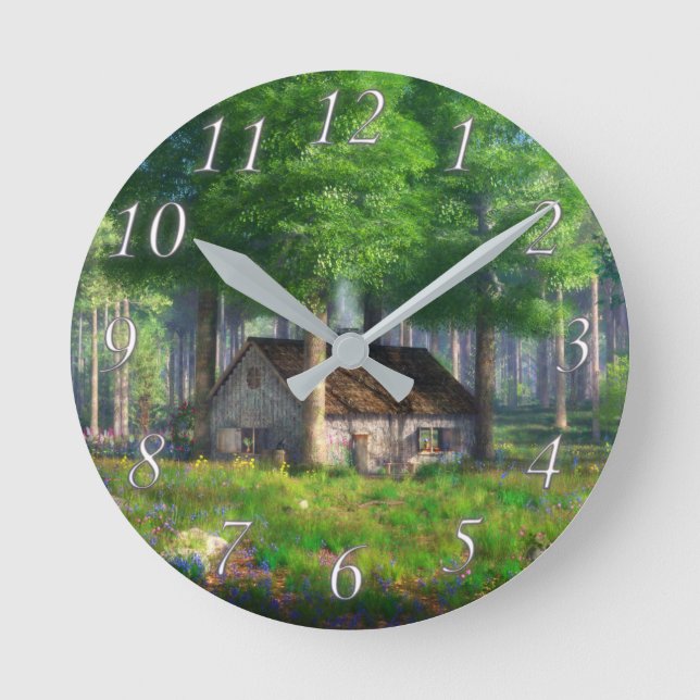 Horloge Ronde Phantastes : L'horloge du chalet forestier (Recto)