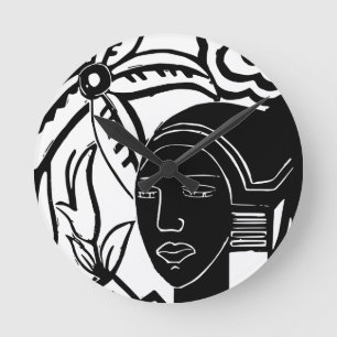 Horloge Ronde Phantasy africain