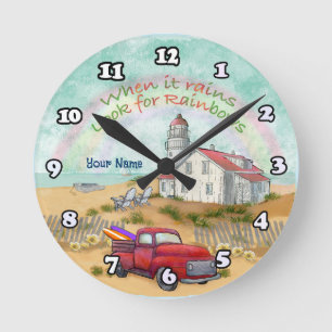 Horloge Ronde Phare de camion de plage