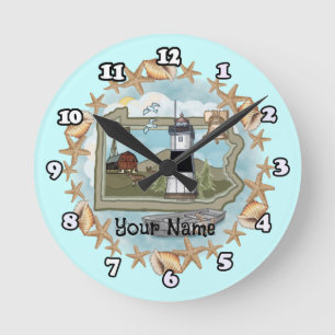 Horloge Ronde Phare de Pennsylvanie Shell