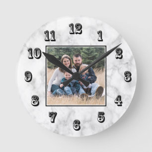 Horloge Ronde Photo de marbre