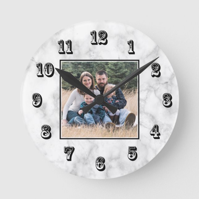Horloge Ronde Photo de marbre (Recto)