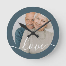 Horloge Ronde Photo et texte personnalisés