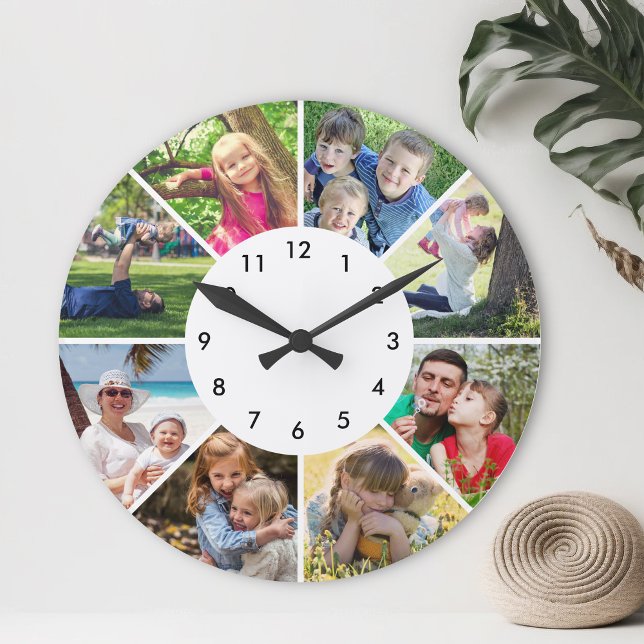 Horloge Ronde Photo personnalisée Famille Personnalisée Enfants  (Créateur téléchargé)