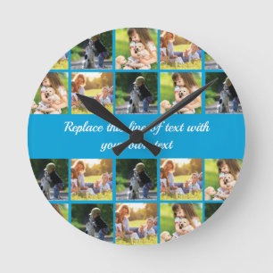 Horloge Ronde photocollage et texte