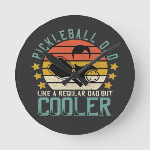 Horloge Ronde Pickleball Papa Comme Un Père Régulier Mais Glaciè