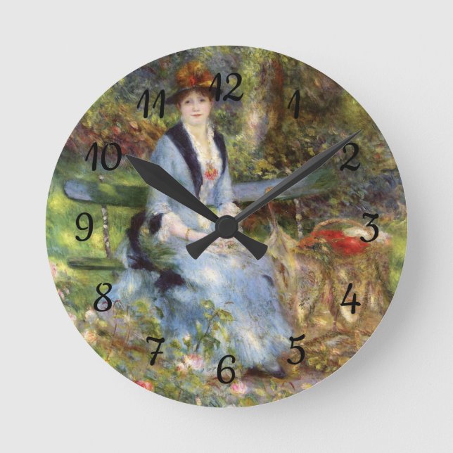 Horloge Ronde Pierre-Auguste Renoir - Dans les Roses (Recto)