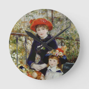 Horloge Ronde Pierre Renoir Deux Soeurs, ou sur la terrasse
