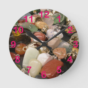 Horloge Ronde Pierres et bracelets