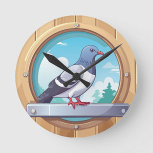 Horloge Ronde Pigeon