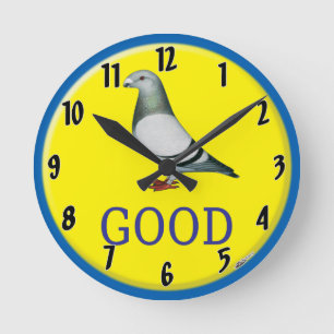 Horloge Ronde Pigeons-BON !