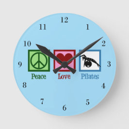 Horloge Ronde Pilates Peace Love