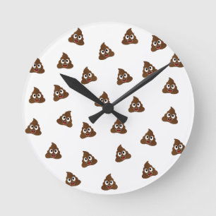 Horloge Ronde Pile de Poo emoji souriants poops
