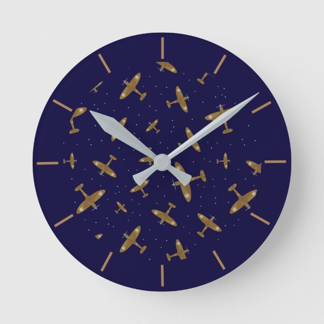 Horloge Ronde Pilote de l'aviation aéronautique (Recto)