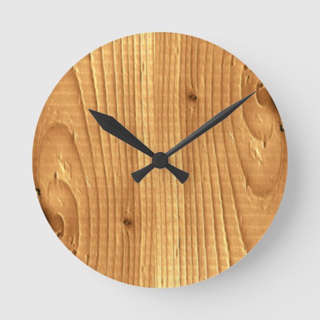 Horloge Ronde Pin doux Classic Gris Épinette (Recto)