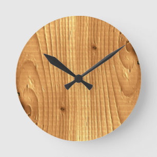 Horloge Ronde Pin doux Classic Gris Épinette