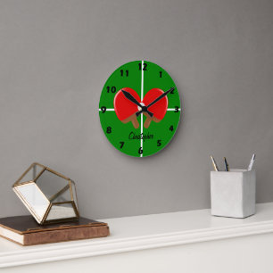 Horloge Ronde Ping Pong