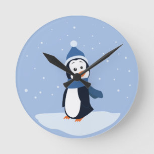 Horloge Ronde Pingouin