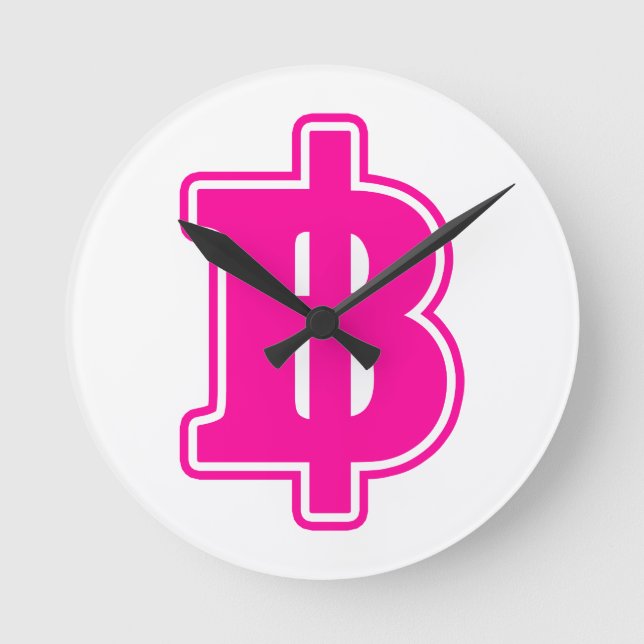Horloge Ronde PINK BAHT SIGNER ฿ monnaie thaïlandaise ฿ (Recto)