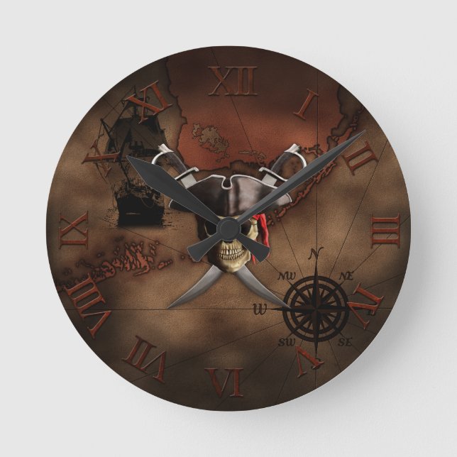Horloge Ronde Pirate map (Recto)