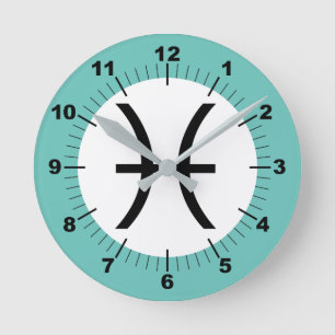 Horloge Ronde Pisces Acrylic Wall Clock