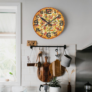 Horloge Ronde Pizza coupée