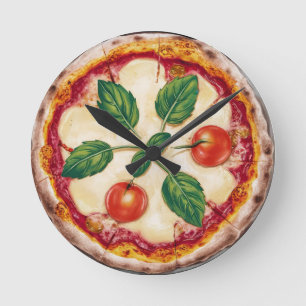 Horloge Ronde Pizza Margherita