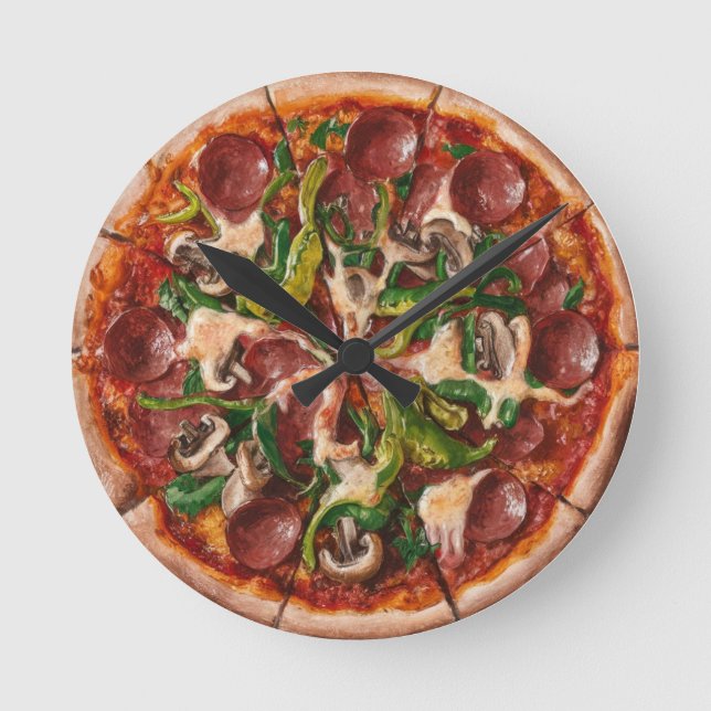 Horloge Ronde Pizza Suprême (Recto)