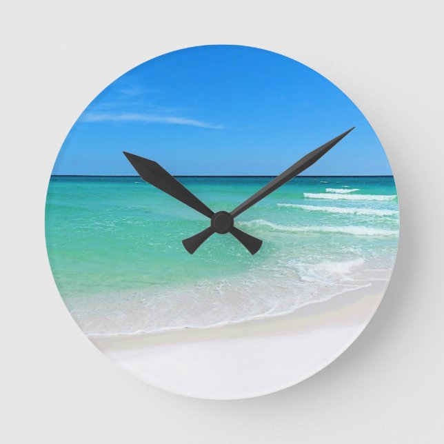 Horloge Ronde Plage Blanche (Recto)